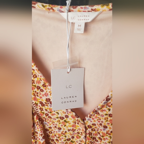 LC Lauren Conrad sundress Soft summer pattern. Underlining slip,  NWT bohemian - Picture 3 of 10